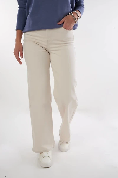 Jean beige à taille haute - V2750E (E-C13)