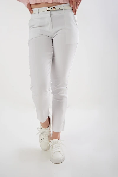 Fitted pants with belt - HP9080-Z1 (E-C1)