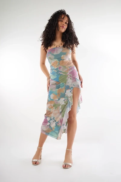 Asymmetrical Bustier Dress - BD2977 (E-A13)