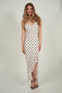 Robe Longue à Pois Chic - BD3140V (E-A14)