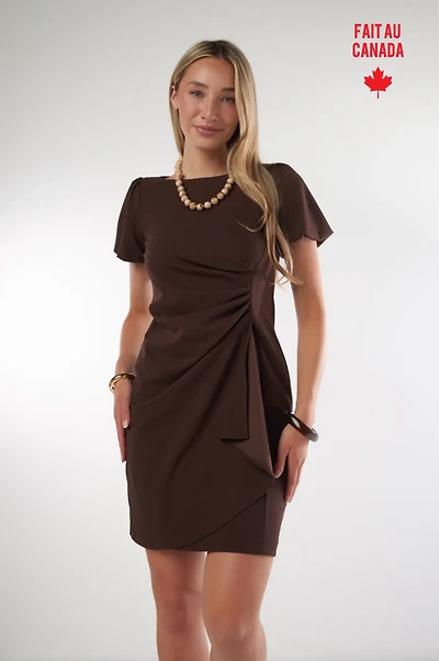 Dress with draped detail - KANDA (R-B4)