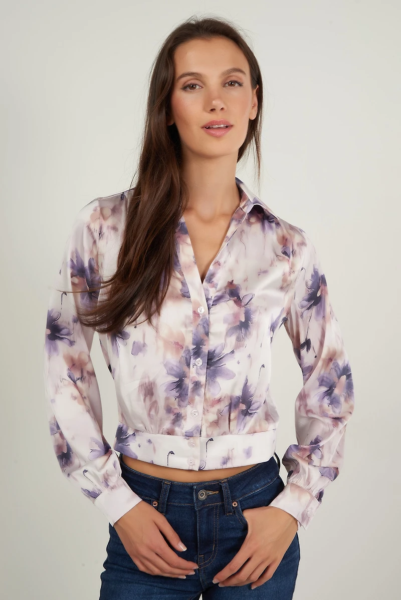 Blouse courte fleurie - FINAY2F (E-B1)