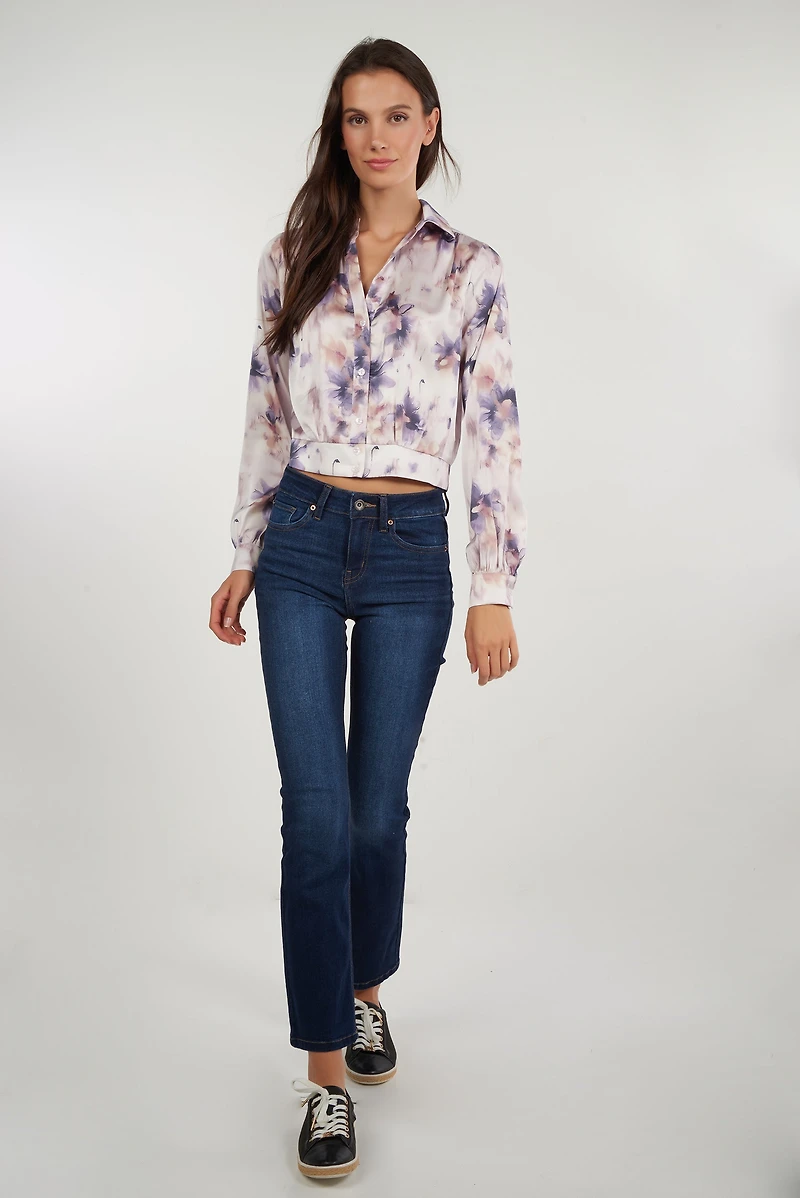 Blouse courte fleurie - FINAY2F (E-B1)