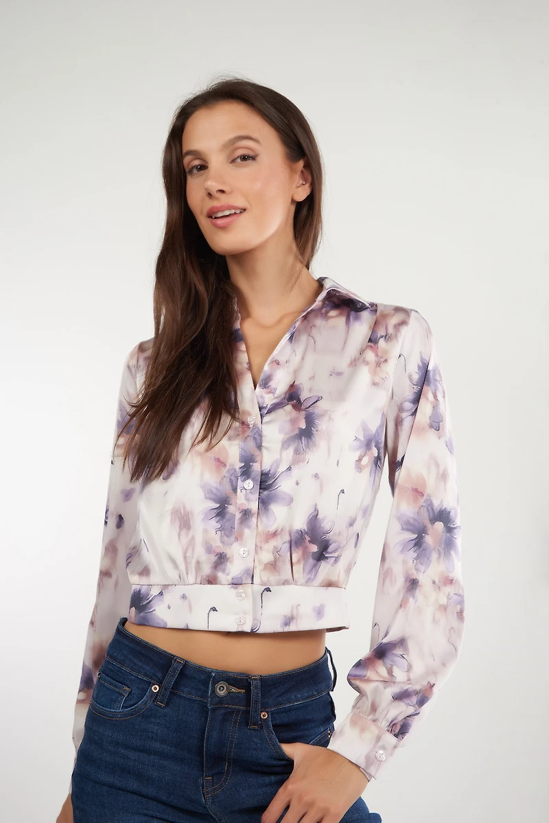 Blouse courte fleurie - FINAY2F (E-B1)