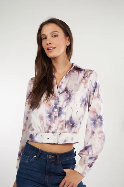 Blouse courte fleurie - FINAY2F (E-B1)