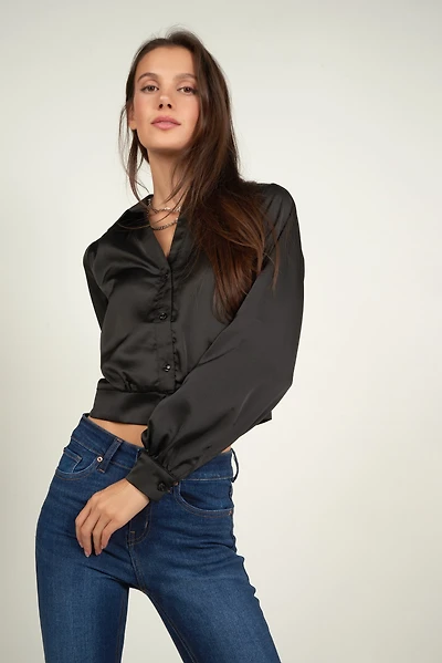 Blouse courte unie - FINAY2U (E-B1)