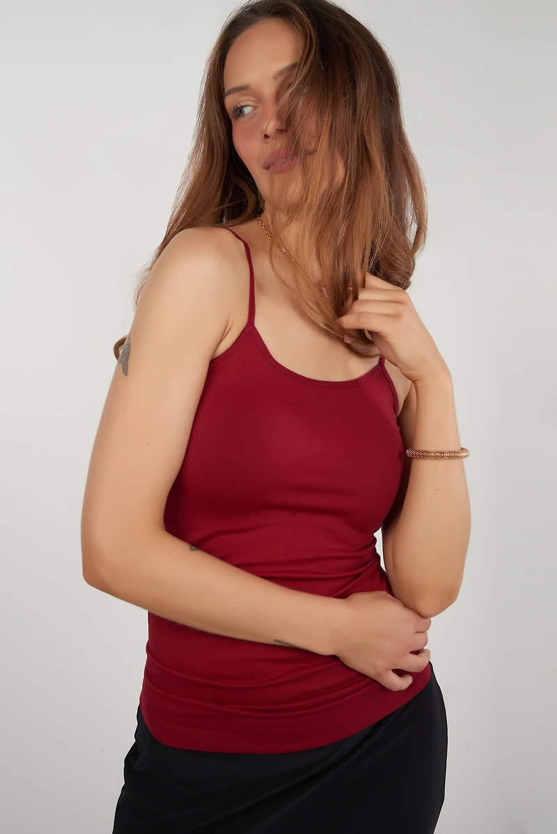 Camisole longue à bretelles fines - T-03R (E-B17)