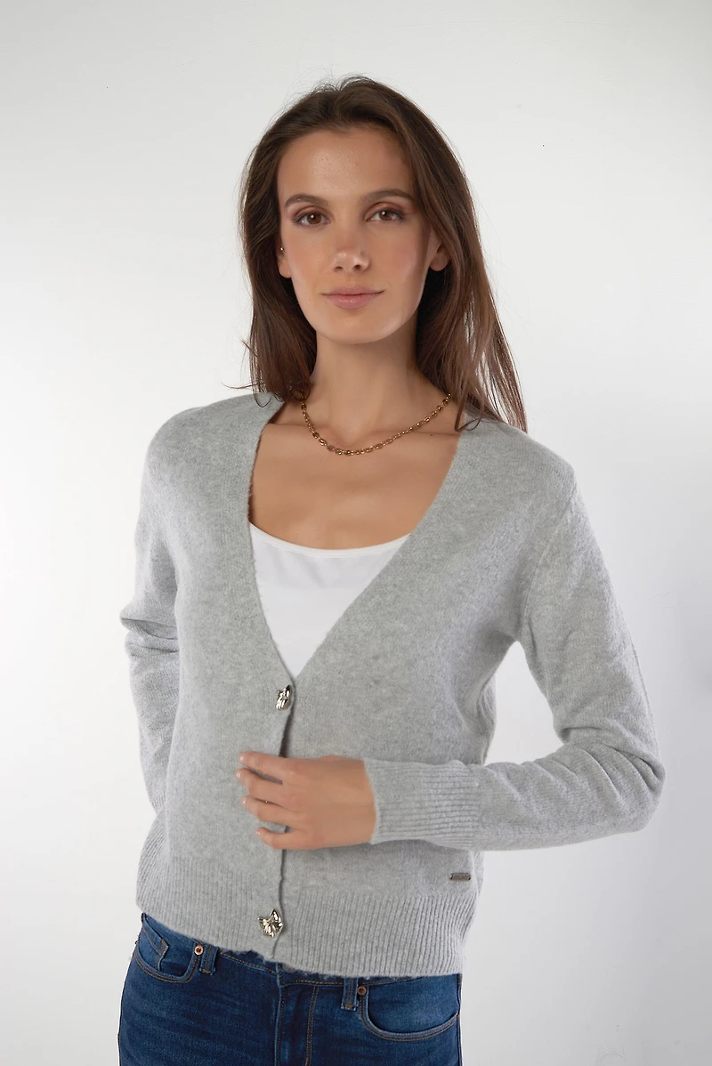 Cardigan avec boutons en boucle - CLO (E-B4)