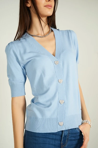 Short sleeve cardigan - LYNDA-Y1 (E-B8)