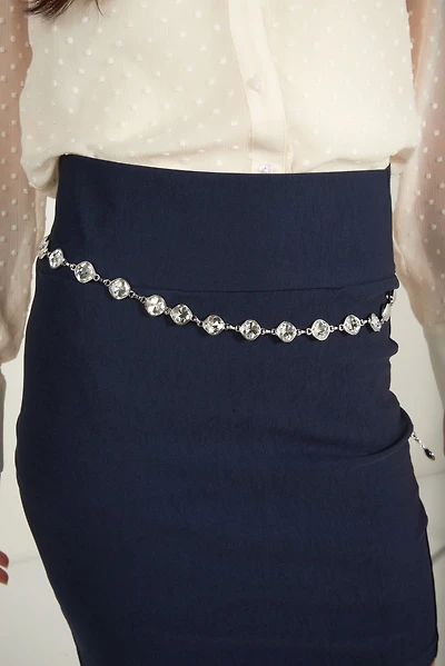 Ceinture avec bijoux en billes - B816