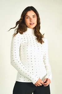 Chandail côtelé avec pierres - COZETTEY2 (R-A5)