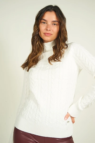 Chandail en tricot torsadé - ALEXIANE-X2 (E-C13) VENTE FINALE