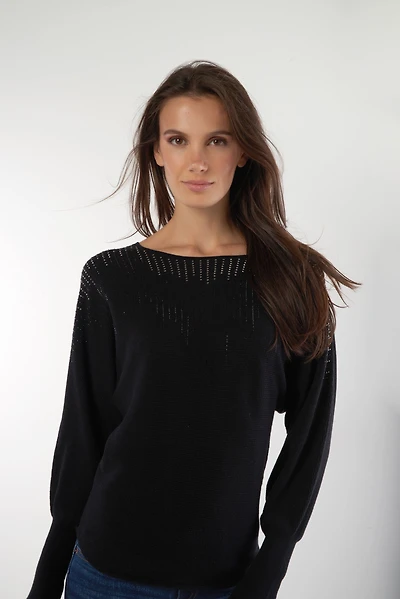 Ribbed top with stones - 24020 (E-A3)