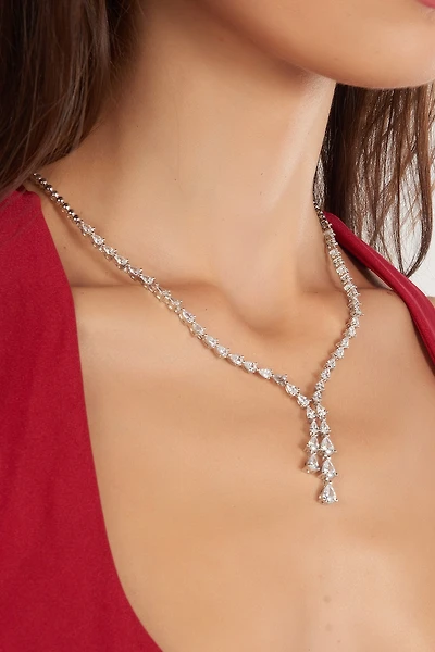 Necklace with zircons - C1108