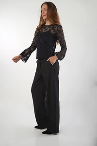 Haut en dentelle à manches cloche - BRONTE (R-A11)