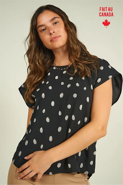 Polka dot top - CARSON-P (R-A19)