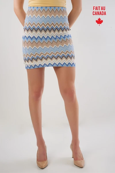 Mini skirt with zigzag print - MAI (E-A2)