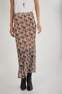 Jupe en mesh imprimée - ISK1381MESH (E-B1)