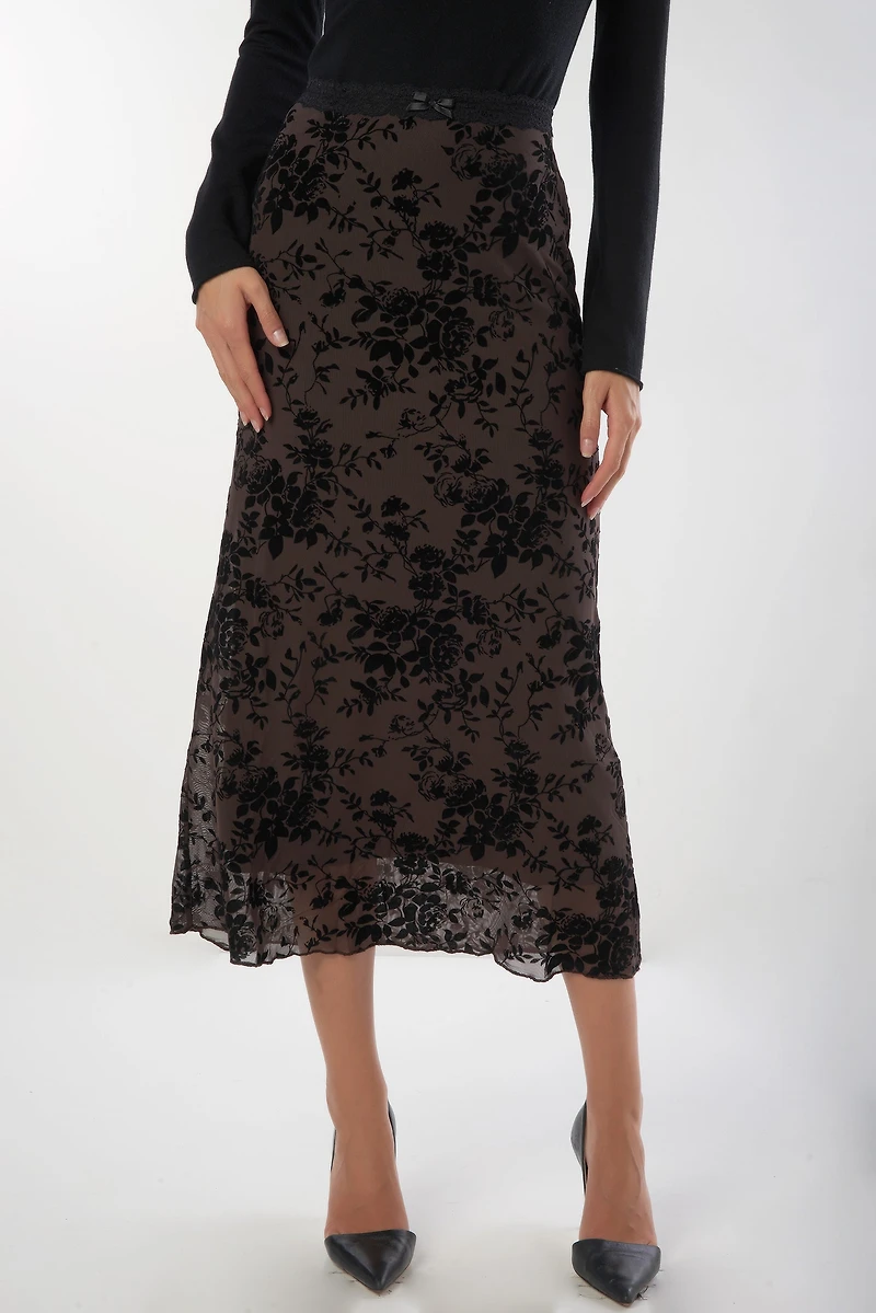 Jupe fleurie en mesh - MB1290 (E-A15)