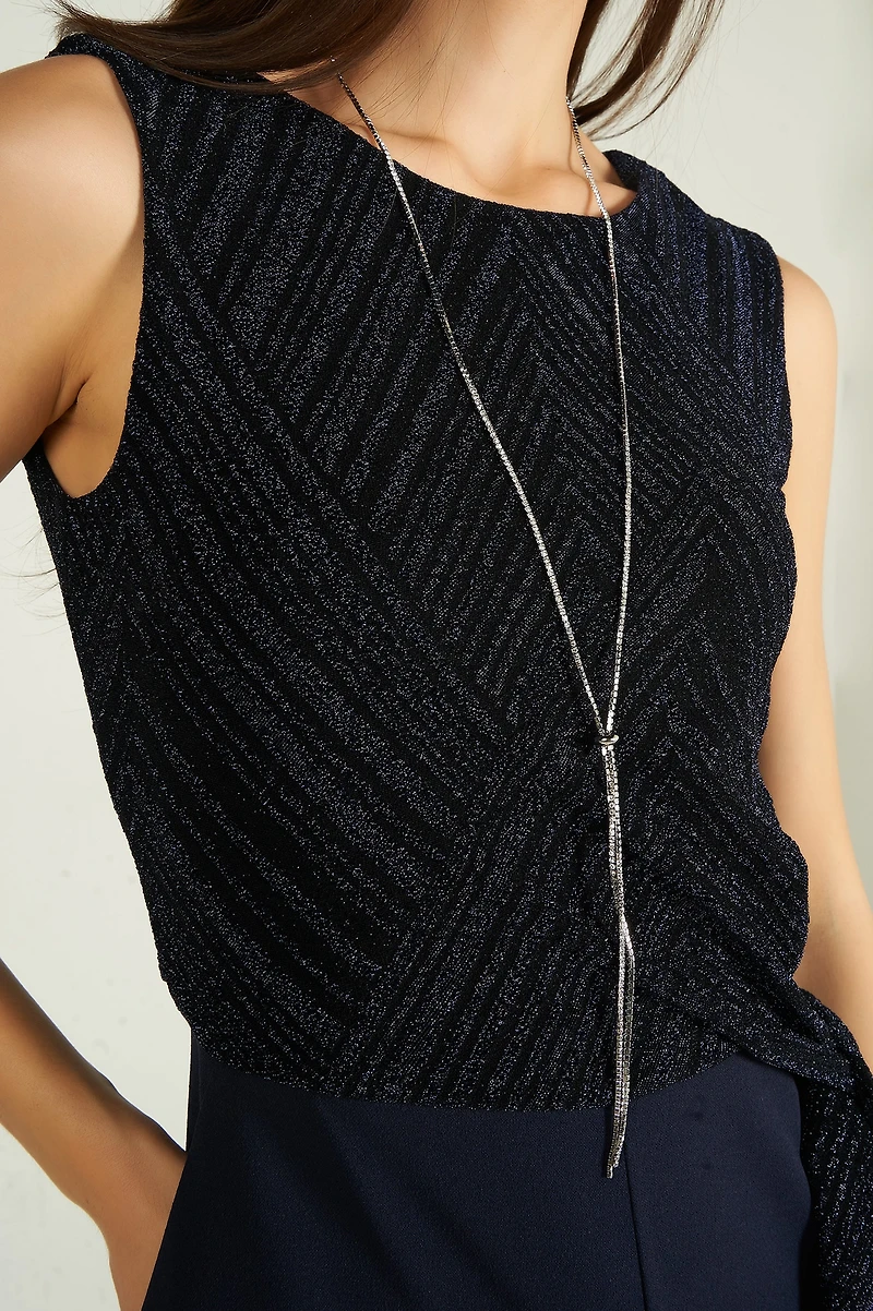 Long collier avec cristaux - C781X2 - VENTE FINALE