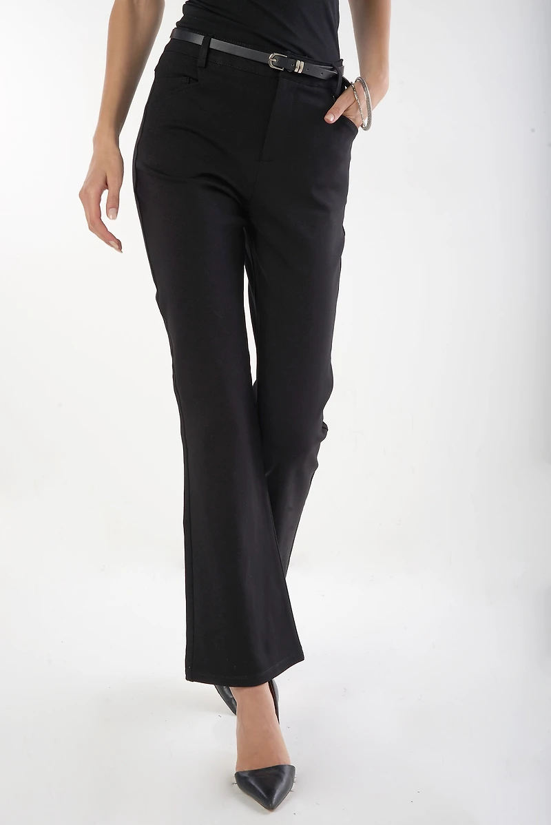 Pantalon évasé avec ceinture - YP5041 (E-C16)