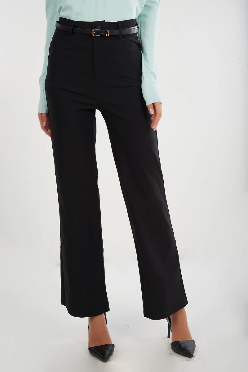 Pantalon jambe droite avec ceinture - YP5054Y2 (E-C2)