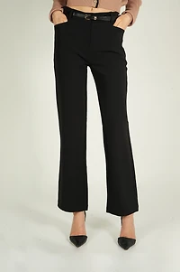 Pantalon à jambe droite avec ceinture - YP4705-Y1 (E-A14)