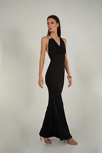 Robe à dos ouvert avec anneaux - DD4281C (E-A14)