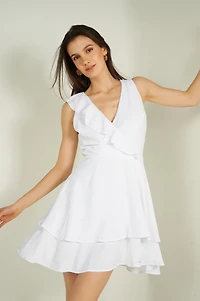 Robe sans manches à volants - D10793 (R-B13)