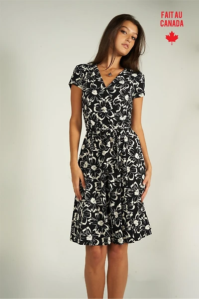 Floral wrap dress - LUNA-4 (R-B14)