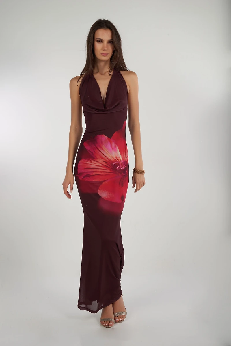 Robe en mesh avec fleur - CD4223B (E-A14)