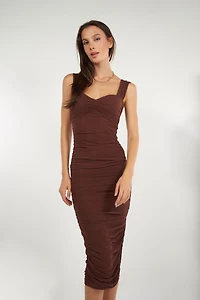 Robe en mesh avec fronces - BD2538A (E-A14)