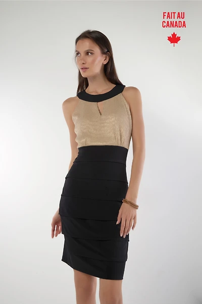 Shiny top mini dress - NADINNE2 (R-B3)