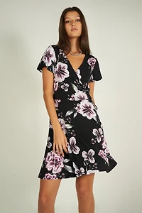 Robe cache-coeur fleurie - ERAM12P (R-B12) VENTE FINALE