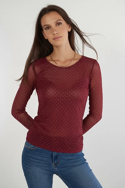 Haut en mesh avec pierres - ANAE-Y2R (E-B2)