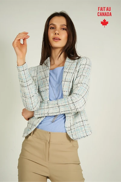 Bouclé fabric blazer - VINA-BCL (R-B11)