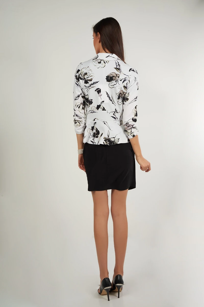 Veston court à imprimé fleuri - SWINA-RINT25 (R-C10)