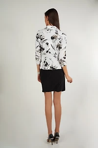 Veston court à imprimé fleuri - SWINA-RINT25 (R-C10)
