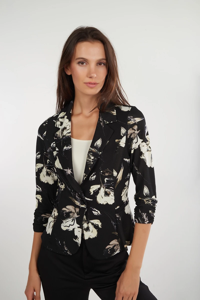 Veston court à imprimé fleuri - SWINA-RINT25 (R-C10)