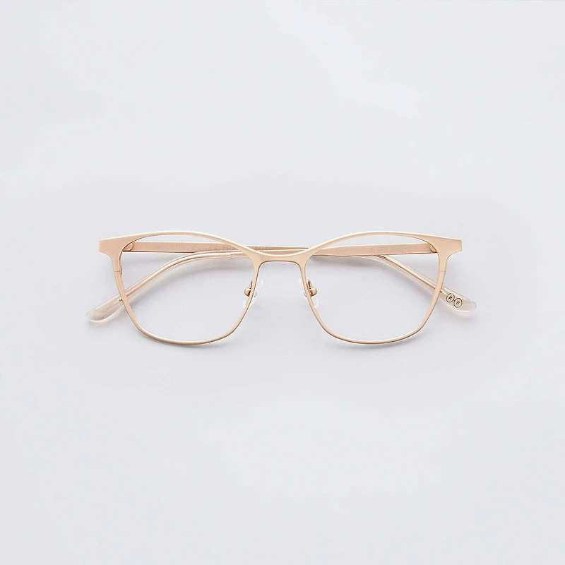Meryl - Matte Rose Gold Glasses