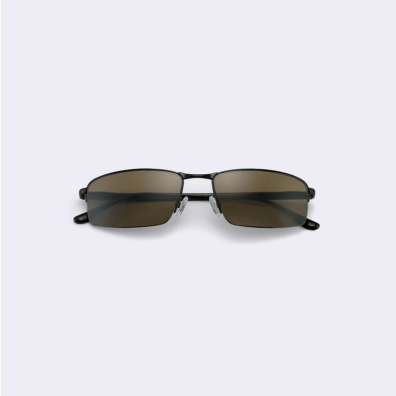 Finn Semi Rimless Sunglasses - Black