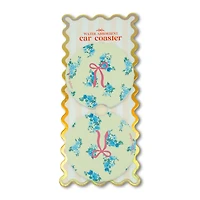 Floral Car Coaster 2-Pack