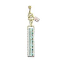 Rose Stripe Lace Key Fob
