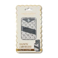 Magnetic Phone Wallet in Black Bow