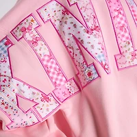 Kindness Patchwork Letter Mock Neck Sweatshirt