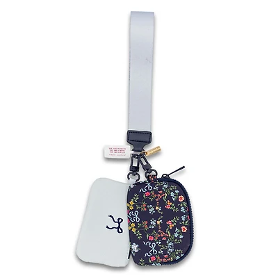 Ribbon Floral Dual Wristlet ID & Coin Pouch