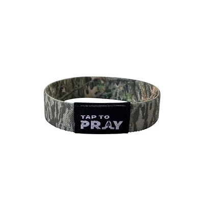 Tap To Pray Wristband Tree Bark Forest Camo