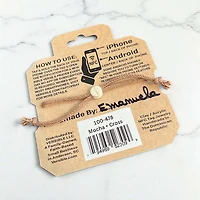 Tap To Pray Mocha Adjustable String Bracelet