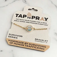 Tap To Pray It Is Well 14K Gold Bracelet