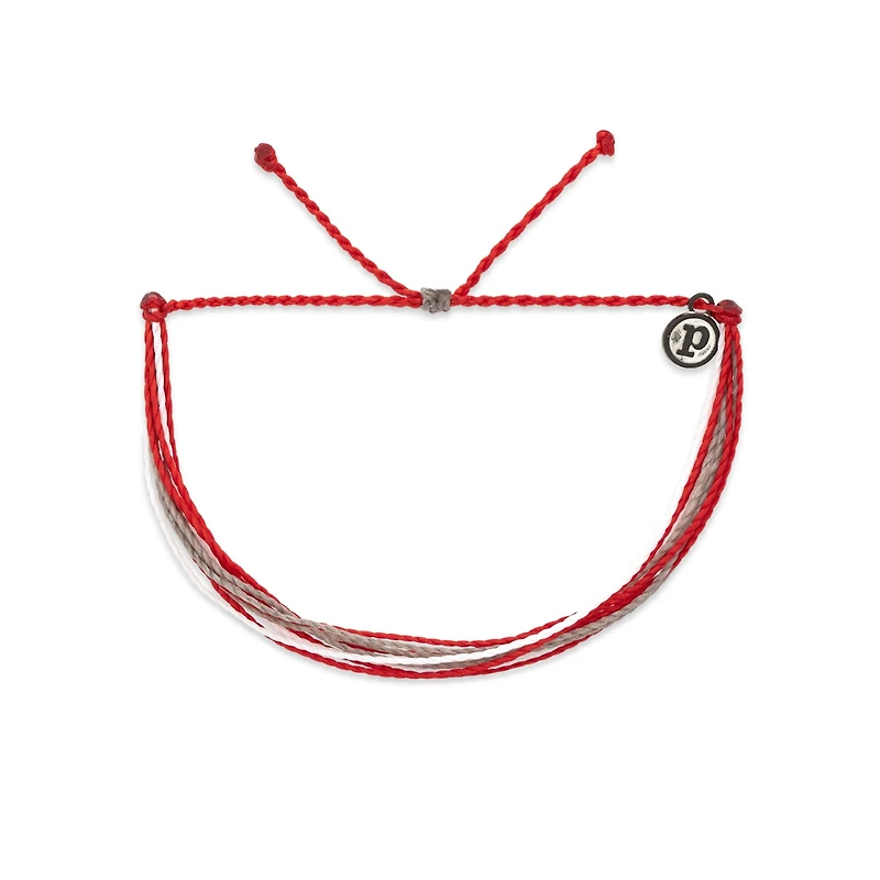Gameday Bracelet in Red, Grey, and White